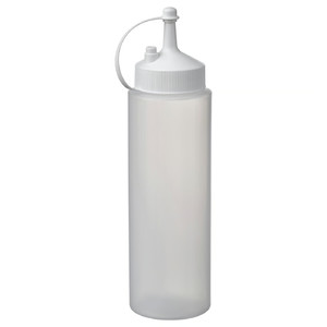GRILLTIDER Squeeze bottle, white/transparent, 330 ml