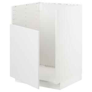 METOD Base cabinet f BREDSJÖN sink, white/Kungsbacka anthracite, 60x60 cm