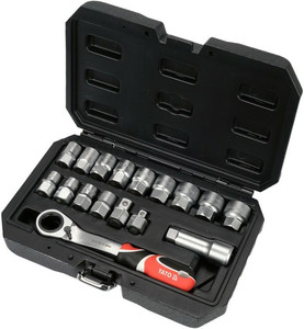 YATO Tools Set Socket Set 3/8" 1/2" Spline 17pcs