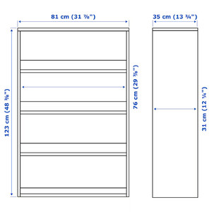 HAVSTA Shelving unit, grey-beige, 81x35x123 cm