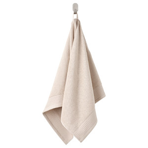 VINARN Hand towel, light grey/beige, 50x100 cm