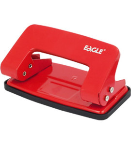 Hole Puncher 2-Hole Punch up to 8 Sheets, 6mm, red