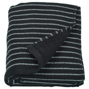 BROKGINST Bath sheet, black, 100x150 cm