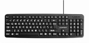 Gembird Wired Standard Keyboard USB with Big Letters