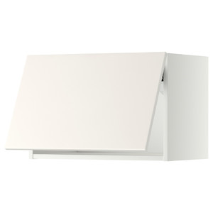 METOD Wall cabinet horizontal w push-open, white/Veddinge white, 60x40 cm