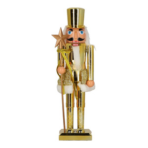 Nutcracker Christmas Decoration 38cm, hat, gold