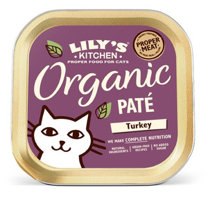 Lily's Kitchen Cat Food Organic Turkey Paté/Organic Turkey Dinner 85g