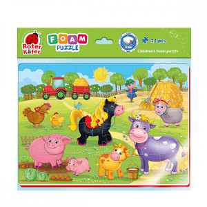 Foam Children's Puzzle 24pcs Farm 3+