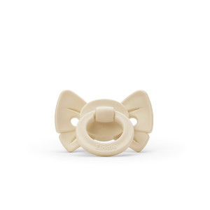 Elodie Details Pacifier Binky Bow - Oat White, 3m+
