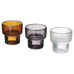 LADUSVALA Tealight holder, mixed colours, 5.5 cm