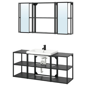 ENHET Bathroom, anthracite, 140x43x65 cm