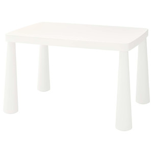 MAMMUT Children's table, in/outdoor white, 77x55 cm