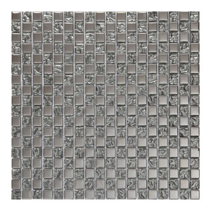 Mosaic Glass Tile Alique GoodHome 30 x 30 cm, silver, 1pc