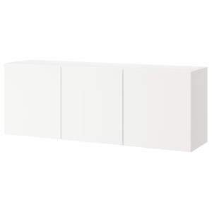 BESTÅ Wall-mounted cabinet combination, white/Lappviken white, 180x42x64 cm