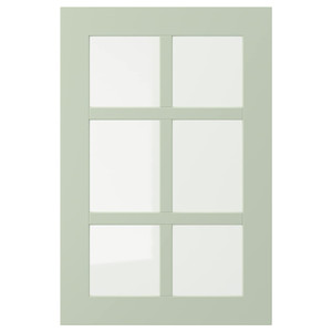 STENSUND Glass door, light green, 40x60 cm