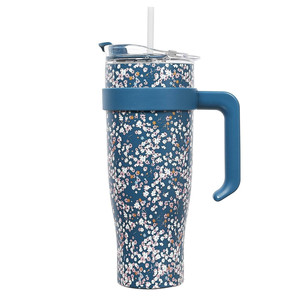 Thermal Mug Miami Floral, blue