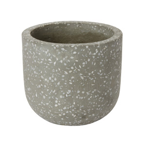 Plant Pot GoodHome Terrazzo 12 cm, grey