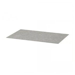 KOMPLEMENT Drawer mat, light grey patterned, 90x53 cm