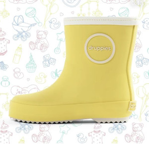 Druppies Rainboots Wellies for Kids Newborn Boot Size 27, pastel lemon