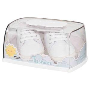Dooky Tisshoes Baby Shoes in a Tissue Box, white, 3-9m