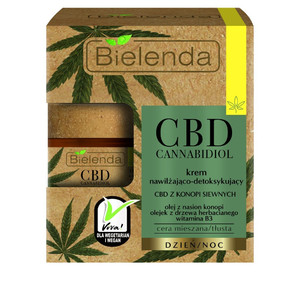 Bielenda CBD Cannabidiol Face Cream Moisturising & Detoxifying Day/Night Vegan 50ml