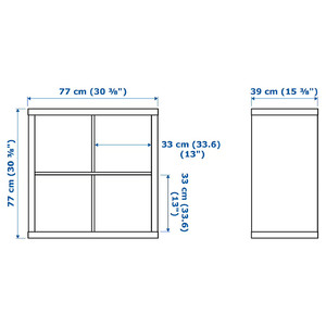 KALLAX Shelf unit with doors, white, 77x77 cm
