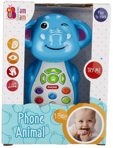 Bam Bam Musical Toy Phone Animal Elephant 18m+