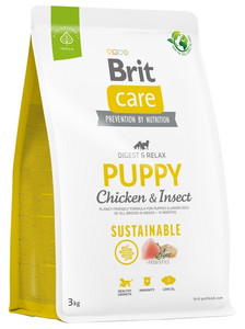 Brit Care Sustainable Puppy Chicken & Insect Dog Dry Food 3kg