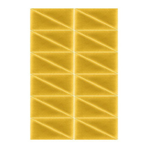 Upholstered Wall Panel Triangle Stegu Mollis 15x30cm 2pcs L, yellow