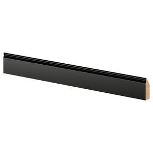 BODBYN Decorative plinth for dishwasher, black, 66x8 cm