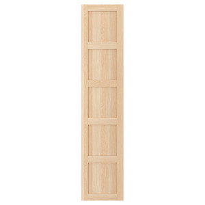 BERGSBO Door with hinges, white stained oak effect, 50x229 cm