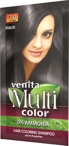 VENITA Multicolor Hair Coloring Shampoo 1.0 Black 40 g