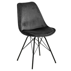 Chair Eris, velvet, grey