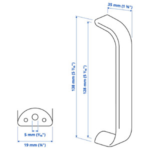 KALERUM Handle, brass-colour, 138 mm