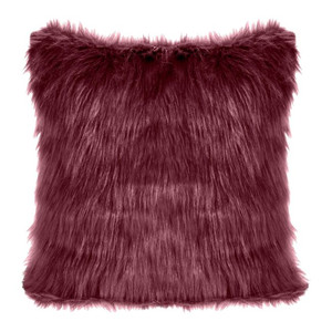 Cushion Eurofirany Furry 45 x 45 cm, dark purple