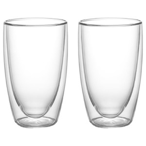 PASSERAD Double walled glass, 45 cl, 2 pack