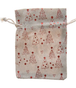 Jute Christmas Gift Sack with Print