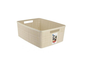 Curver 12L Storage Basket M, cream