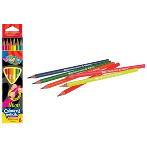 Colorino Kids Neon Coloured Pencils 6 Colours