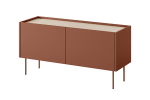 TV Cabinet with Drawer Desin 120, ceramic red/nagano oak