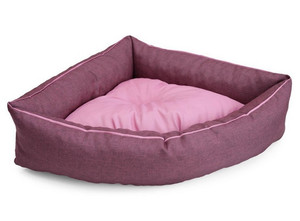 Diversa Dog Bed Corner Size L, burgundy-pink