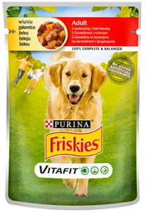 Friskies Dog Adult Wet Food Beef & Carrot in Jelly 100g