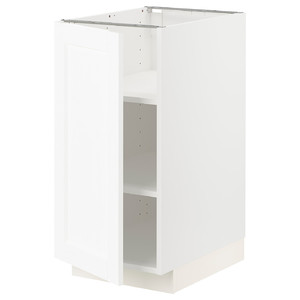 METOD Base cabinet with shelves, white Enköping/white wood effect, 40x60 cm