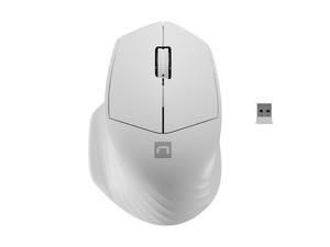 Natec Wireless Optical Mouse Siskin 2 1600 DPI Bluetooth 5.0 2.4GHz, white