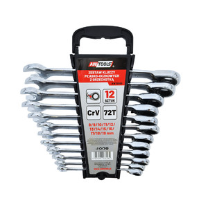 AW Ratchet Combination Spanner Set 12pcs 8-19mm