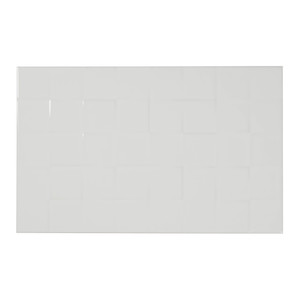 Decorative Tile Alexandrina Cersanit 25 x 40 cm, white, 1.2 m2