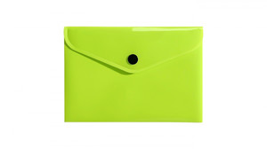 Document Envelope Pocket Wallet File with Button PP A6, neon yellow