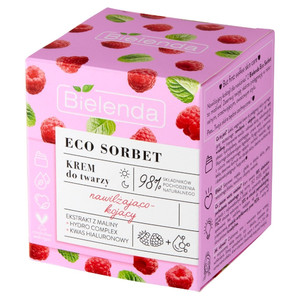 Bielenda Eco Sorbet Moisturizing & Soothing Day/Night Cream Vegan 98% Natural 50ml