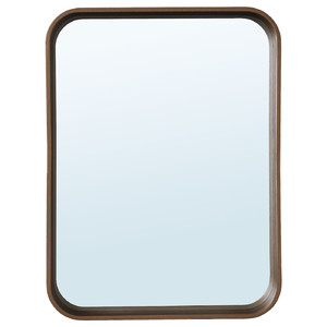 DVÄRGSYREN Mirror, walnut veneer, 28x37 cm