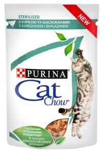 Purina Cat Chow Sterilised Wet Cat Food Chicken with Eggplant 85g